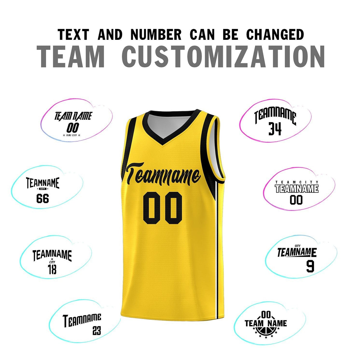 Custom Gold Black Sleeve Color Blocking Classic Sets Sports Uniform Basketball Jersey