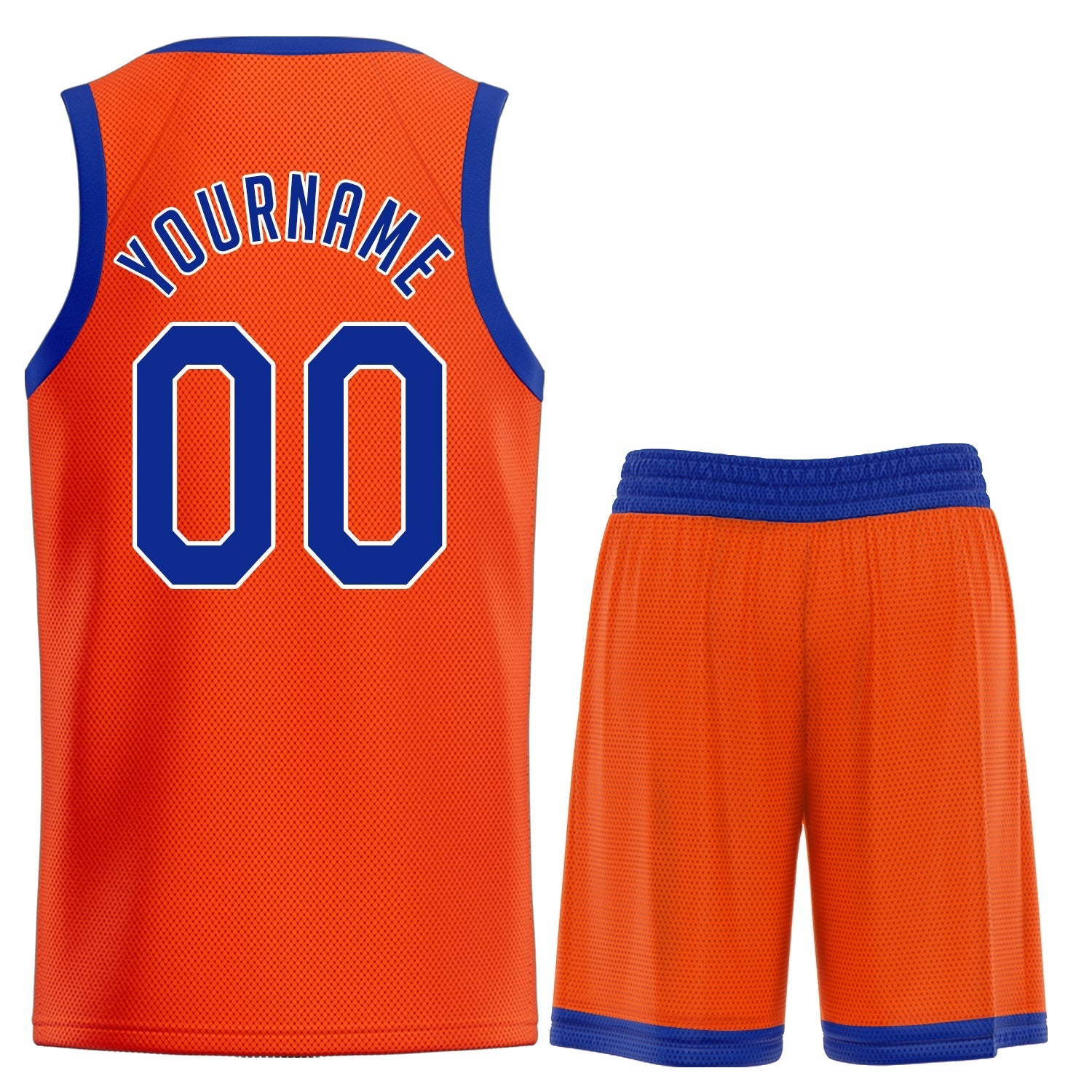 Custom Orange Royal White Classic Tops Men Casual Basketball Jersey