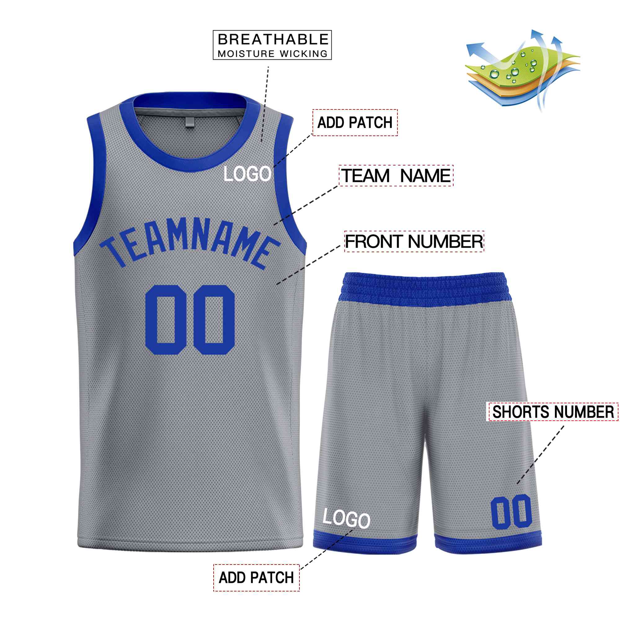 Custom Dark Gray Royal Classic Sets Bull Basketball Jersey