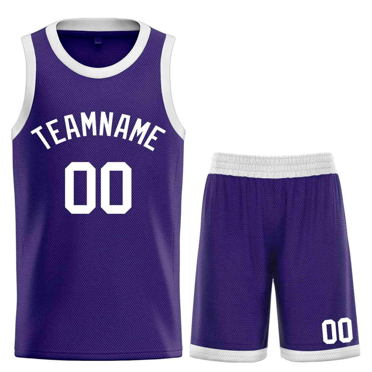 Custom Purple White-Bull Classic Sets Curved Basketball Jersey