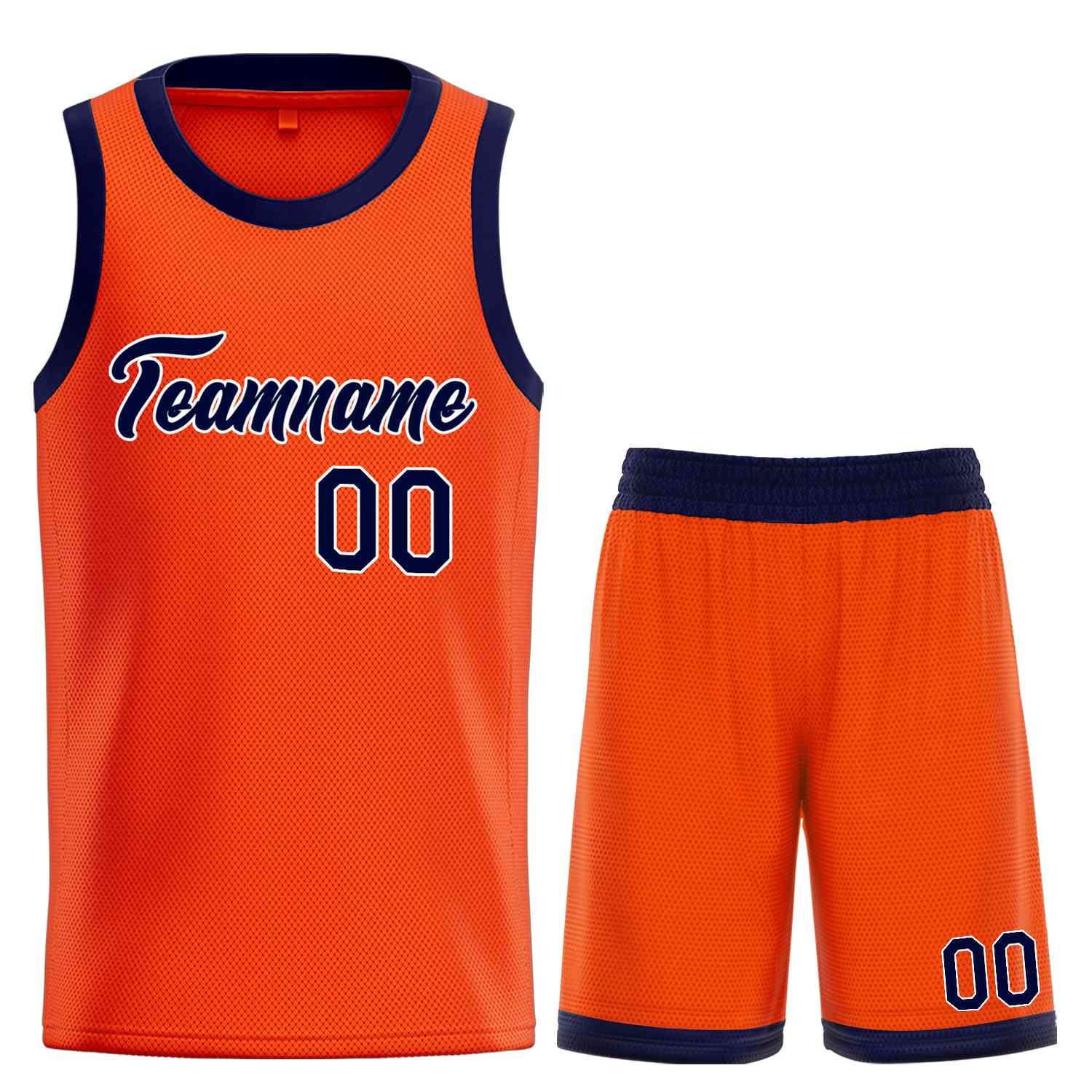 Custom Orange Navy-White Heal Sports Uniform Classic Sets Basketball Jersey