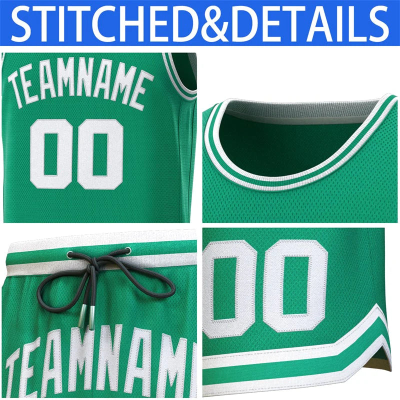 Custom Christmas Milwaukee Green White Classic Sets Basketball Jersey