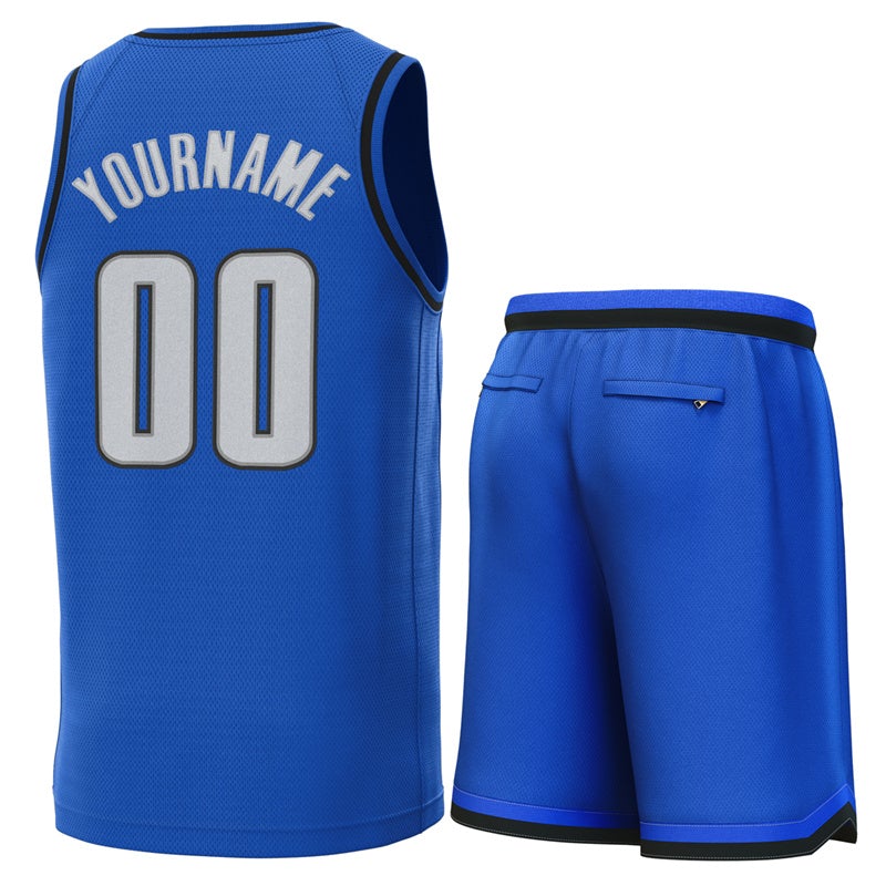 Custom Logo/Text Light Blue Black Classic Sets Basketball Jersey