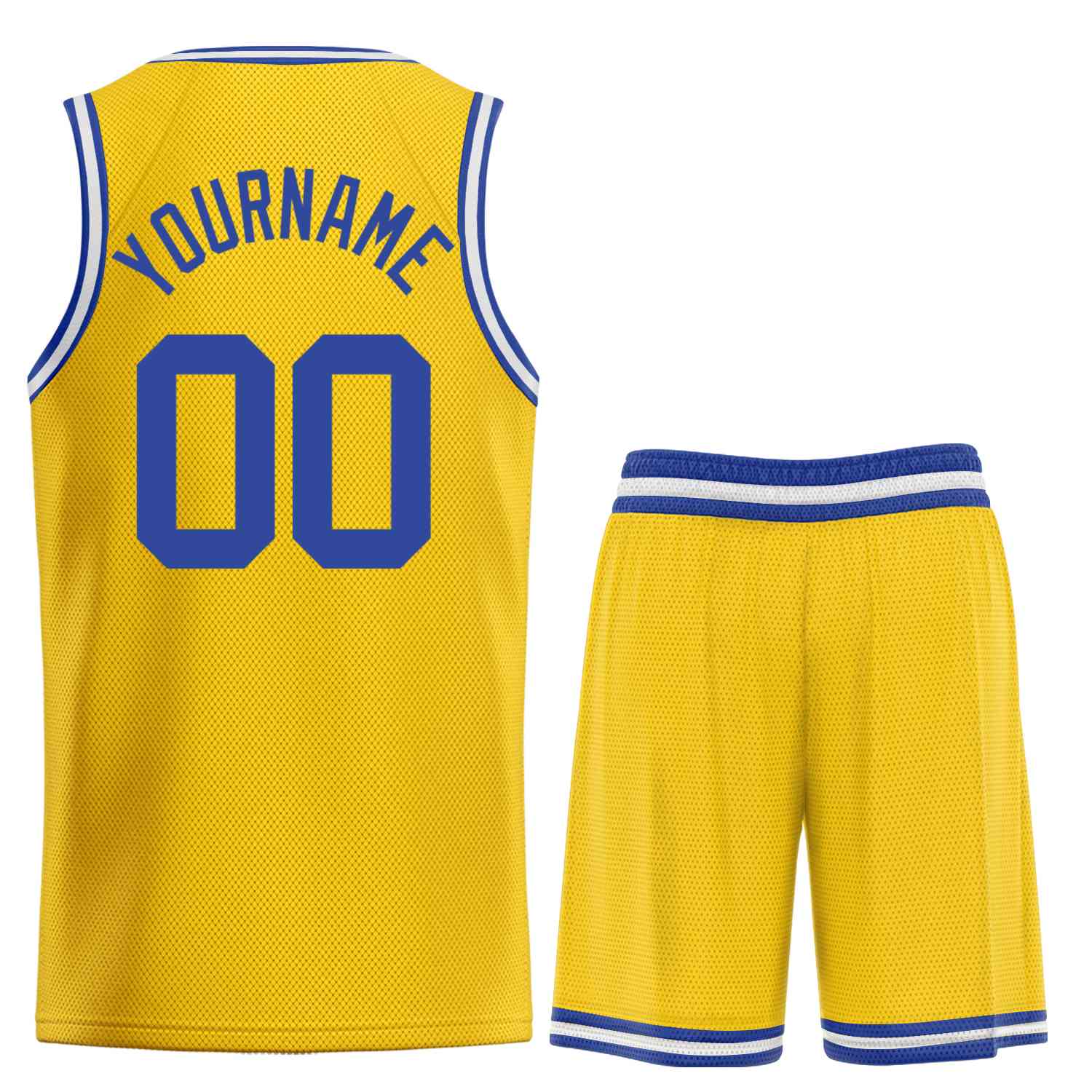 Custom Christmas Los Angeles Yellow Blue Classic Sets Basketball Jersey