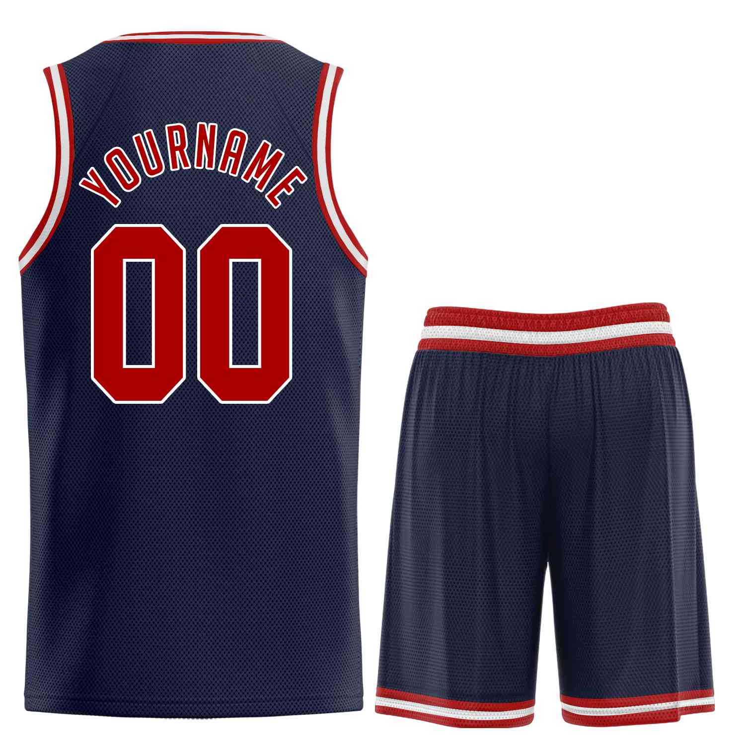 Custom Christmas Miami Navy Red-White Classic Sets Curved Basketball Jersey