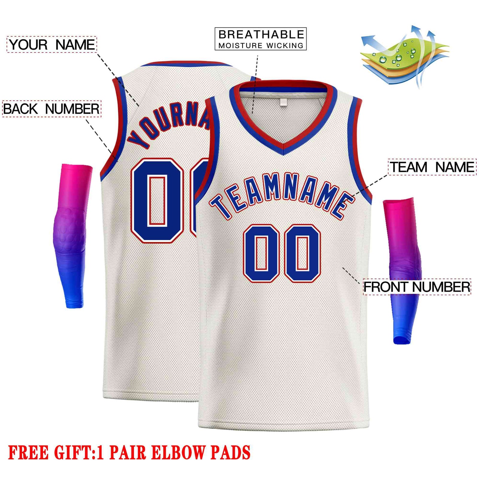 Custom Cream Royal-Maroon Classic Tops Men Casual Basketball Jersey