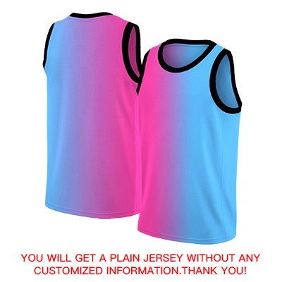 Custom Pink Black-Light Blue Gradient Fashion Tops Basketball Jersey