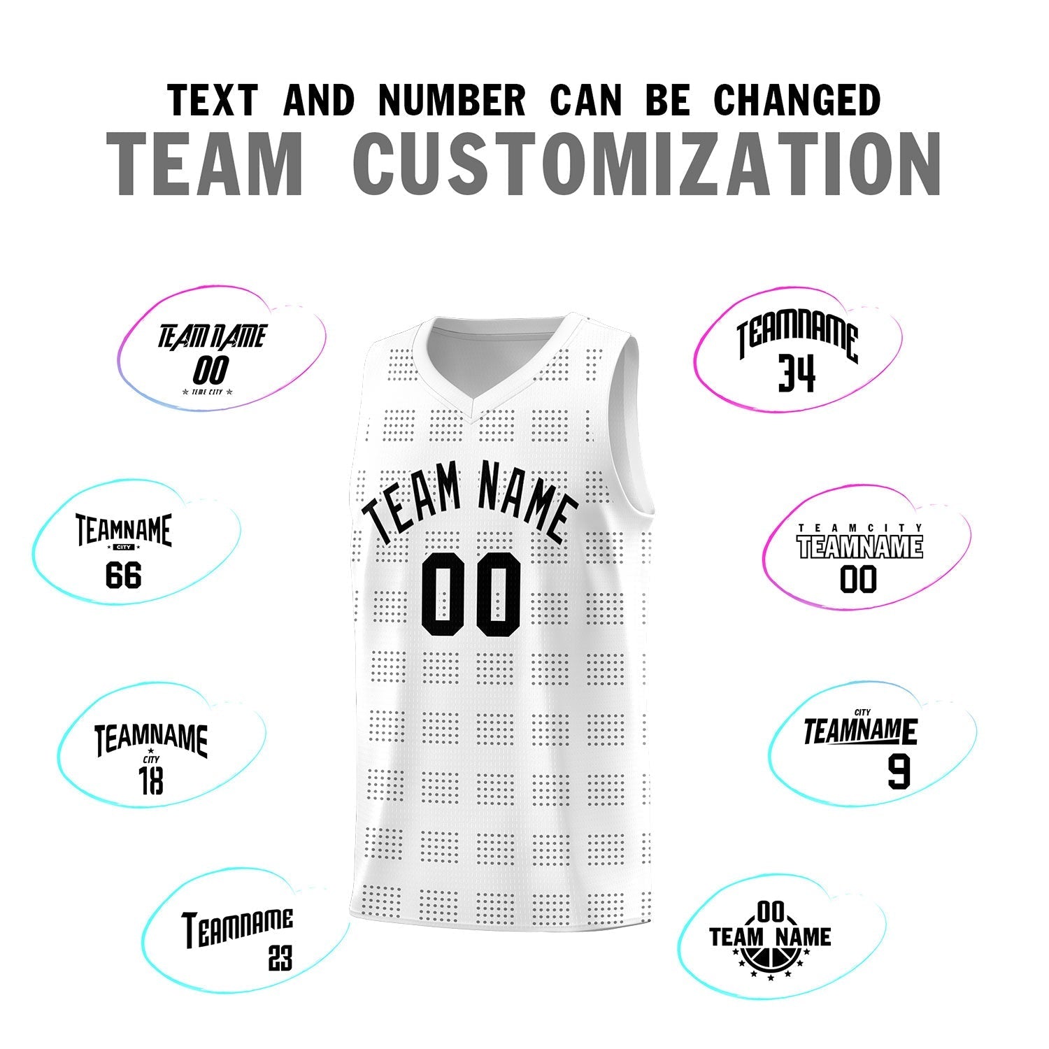 Custom White Gray Trailblazer Dot Pattern Sports Uniform Basketball Jersey