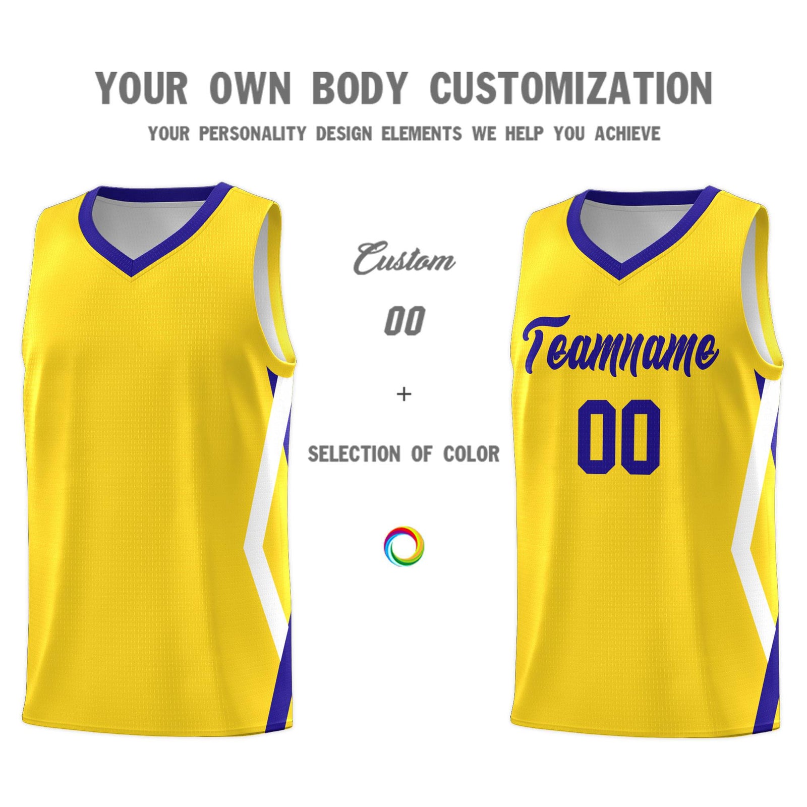 Custom Gold Side Rhombus Graffiti Pattern Sets Basketball Jersey