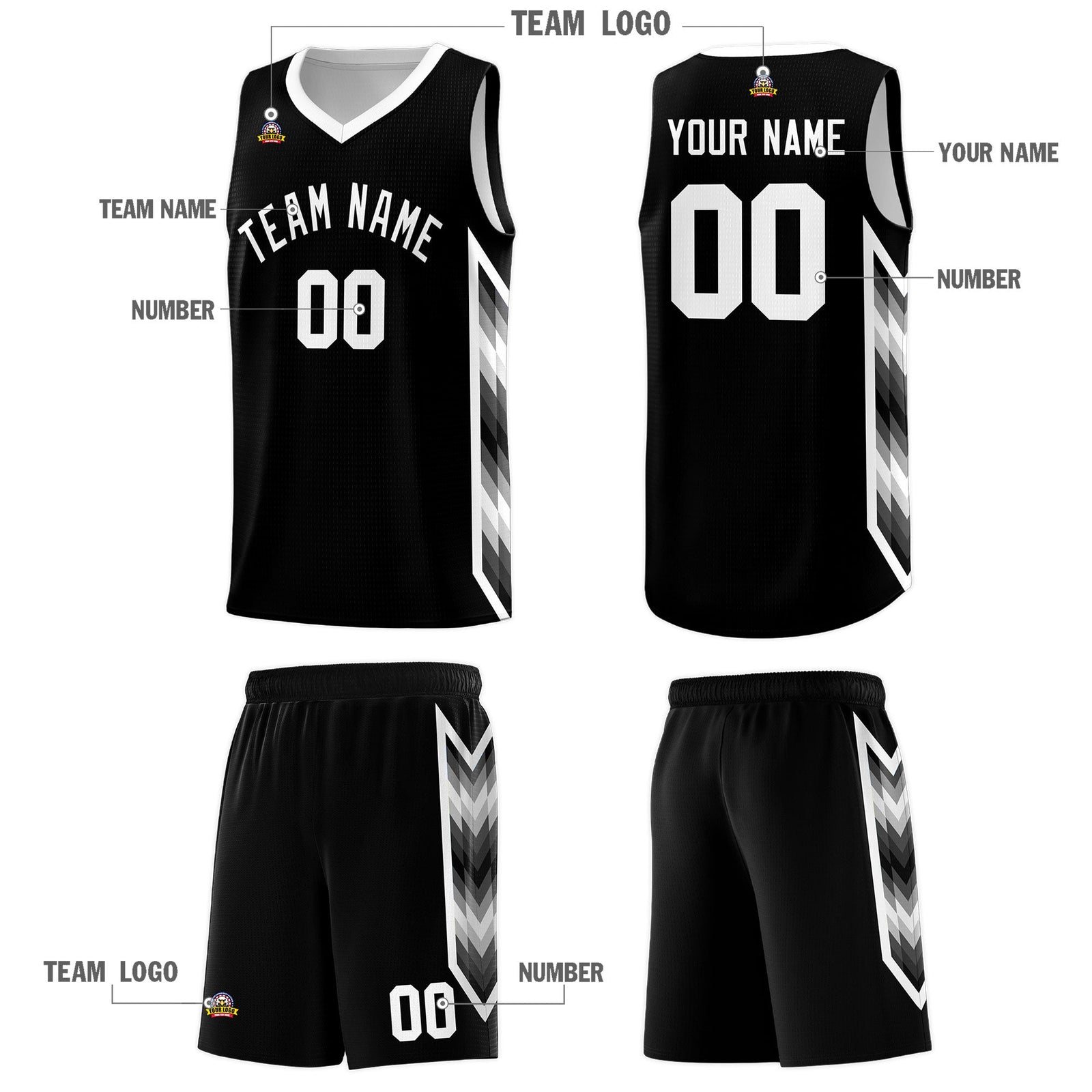 Custom Black Mosaic Gradient Fashion Sports Uniform Basketball Jersey