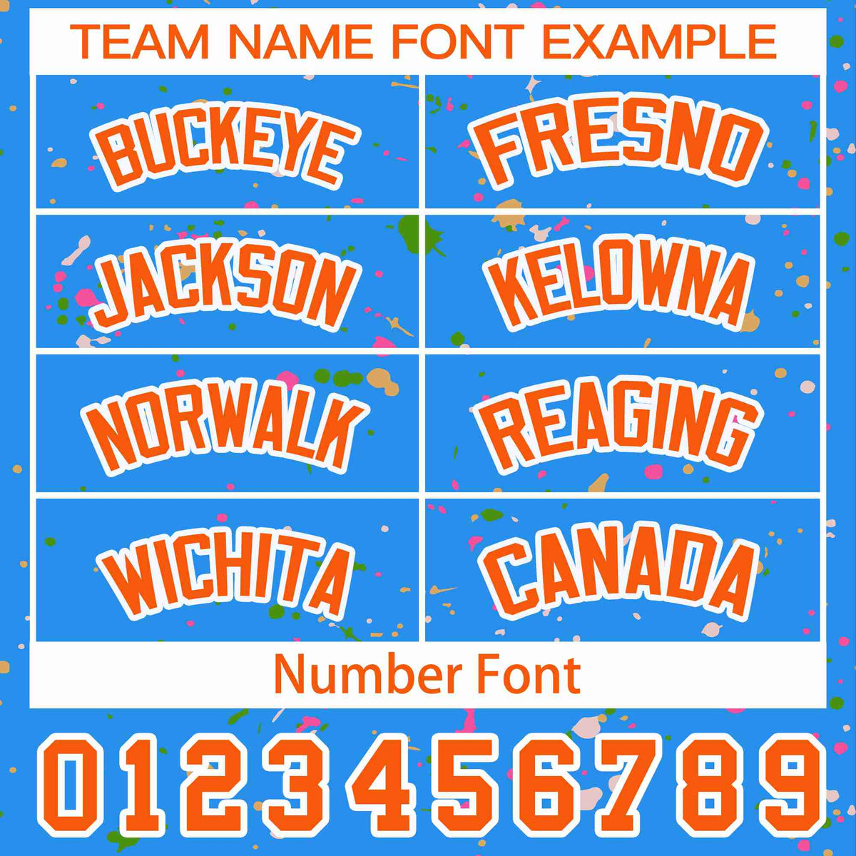 Custom Powder Blue Orange Personalized Splash Graffiti Pattern Dog Jersey