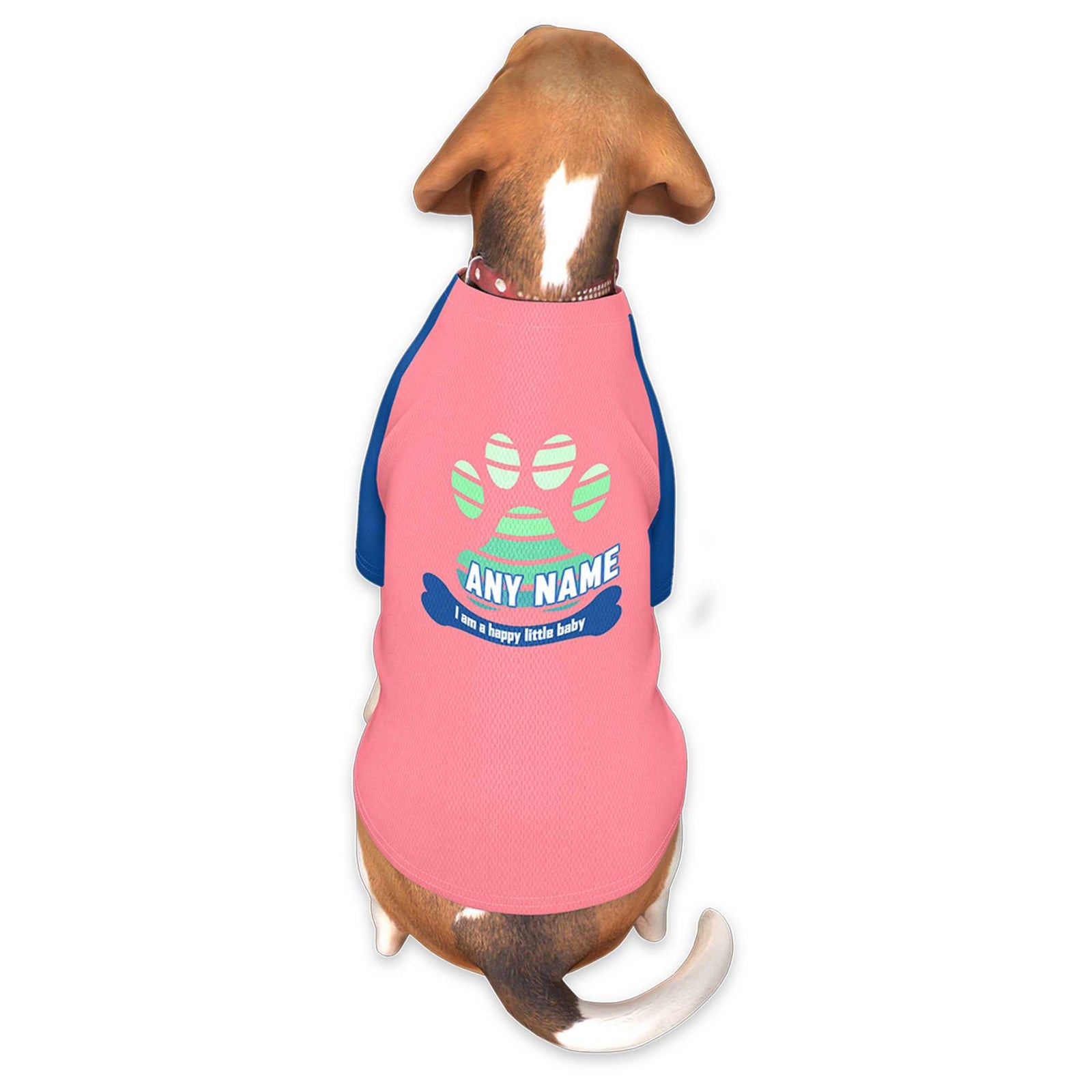 Custom Pink Royal Raglan Sleeves Dog Jersey