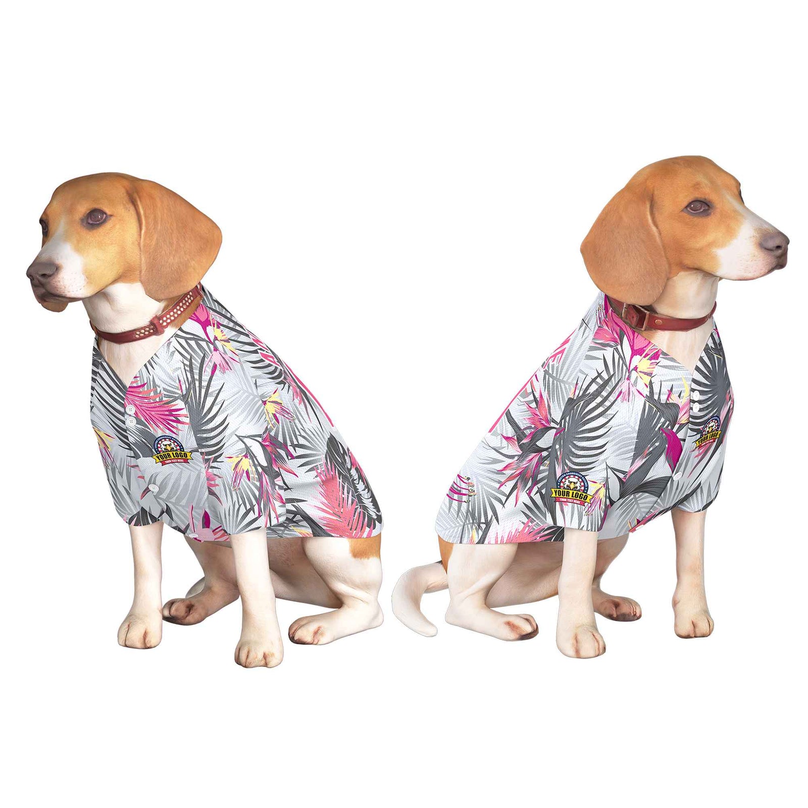 Custom Pink White Graffiti Pattern Dog Jersey