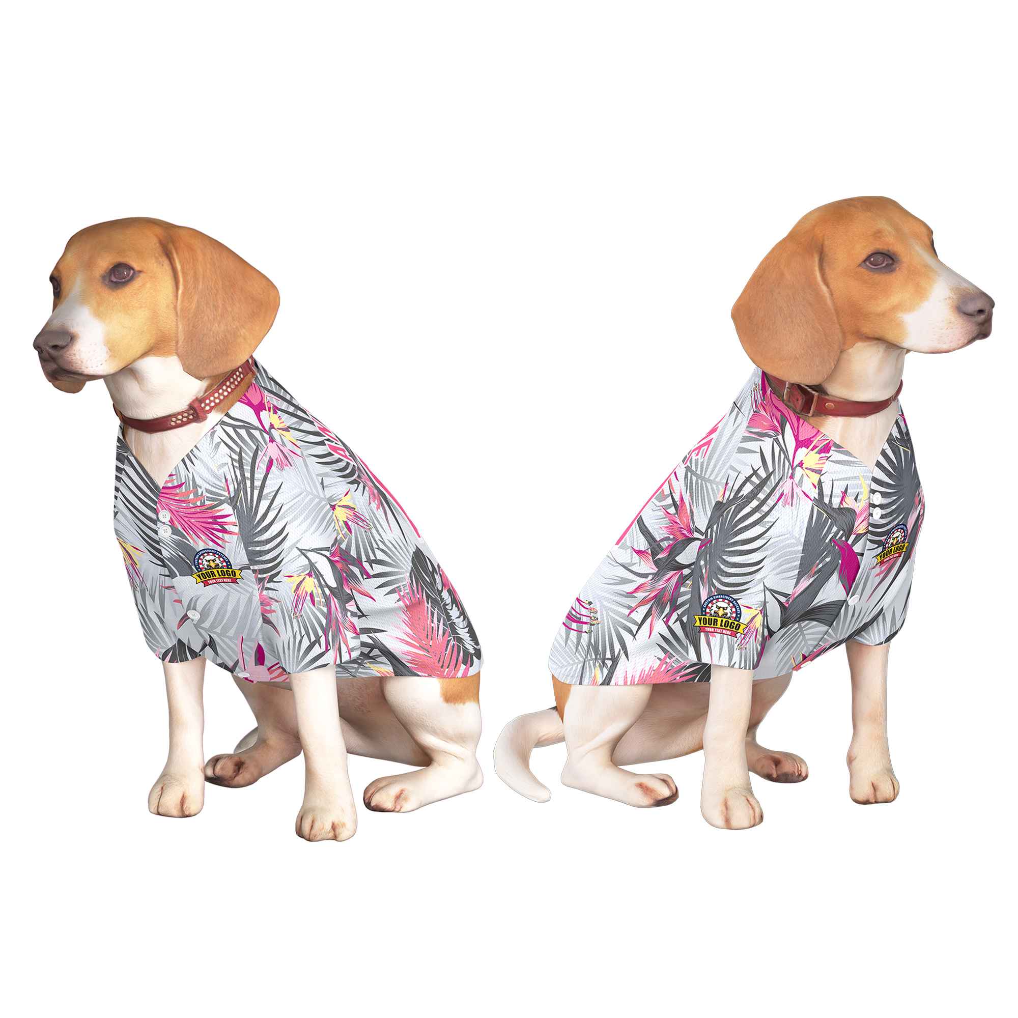 Custom Pink White Graffiti Pattern Dog Jersey