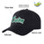 Custom Black Kelly Green Baseball Cap Curved Eaves Hats Vintage Design for Men/Women/Youth