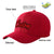 Custom Red Red Baseball Cap Curved Eaves Hats Vintage Design for Men/Women/Youth