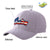 Custom Gray Usa Baseball Cap Curved Eaves Hats Vintage Design for Men/Women/Youth