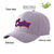 Custom Gray Royal Blue Baseball Cap Curved Eaves Hats Vintage Design for Men/Women/Youth