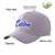 Custom Gray Royal Blue Baseball Cap Curved Eaves Hats Vintage Design for Men/Women/Youth