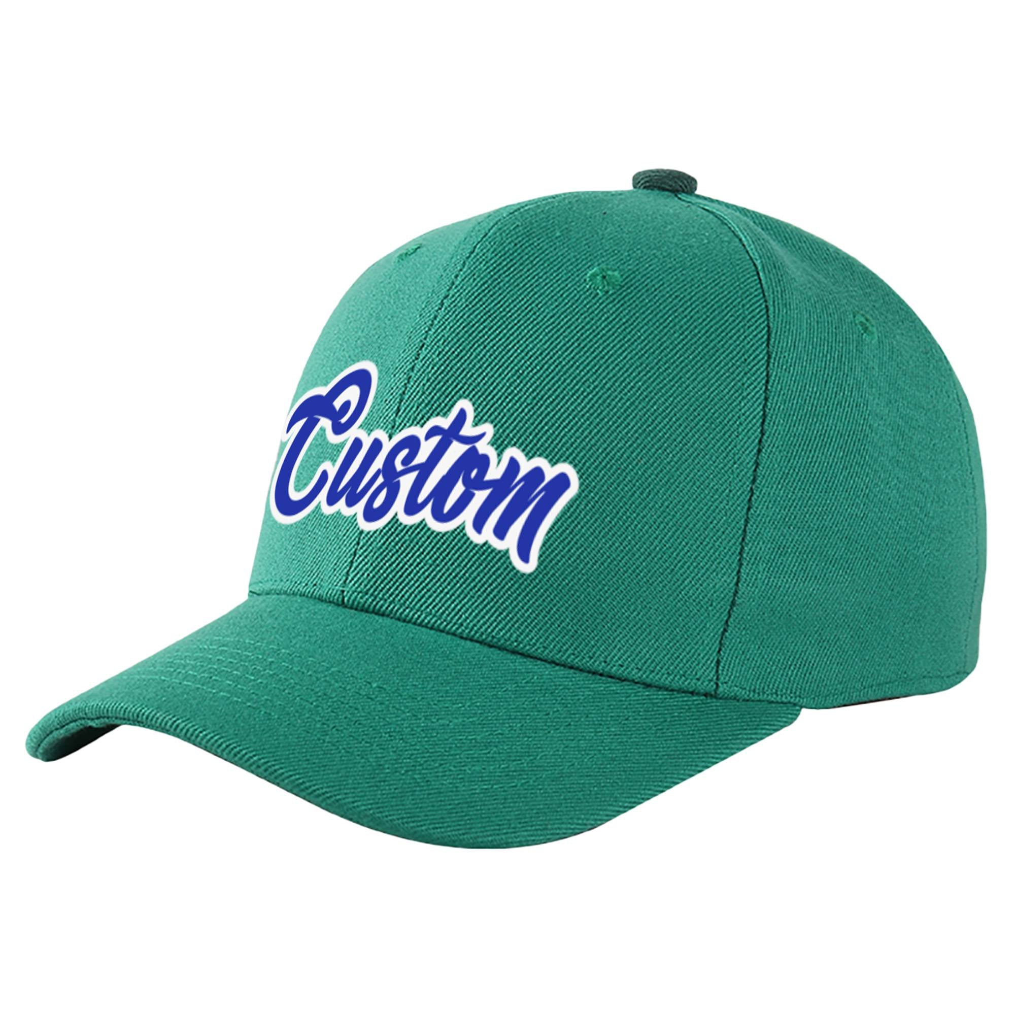 Custom Green Royal Blue Baseball Cap Curved Eaves Hats Vintage Design for Men/Women/Youth