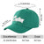 Custom Green White Baseball Cap Curved Eaves Hats Vintage Design for Men/Women/Youth