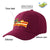 Custom Burgundy Usa Baseball Cap Curved Eaves Hats Vintage Design for Men/Women/Youth