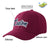 Custom Burgundy Navy Baseball Cap Curved Eaves Hats Vintage Design for Men/Women/Youth