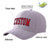 Custom Gray Red Baseball Cap Curved Eaves Hats Vintage Design for Men/Women/Youth