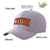 Custom Gray Orange Baseball Cap Curved Eaves Hats Vintage Design for Men/Women/Youth