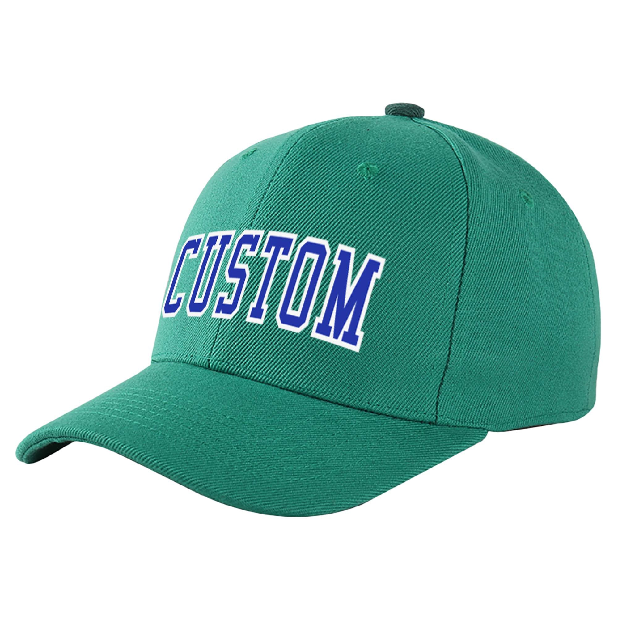 Custom Green Royal Blue Baseball Cap Curved Eaves Hats Vintage Design for Men/Women/Youth