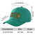 Custom Green Old Gold Baseball Cap Curved Eaves Hats Vintage Design for Men/Women/Youth