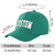 Custom Green White Baseball Cap Curved Eaves Hats Vintage Design for Men/Women/Youth