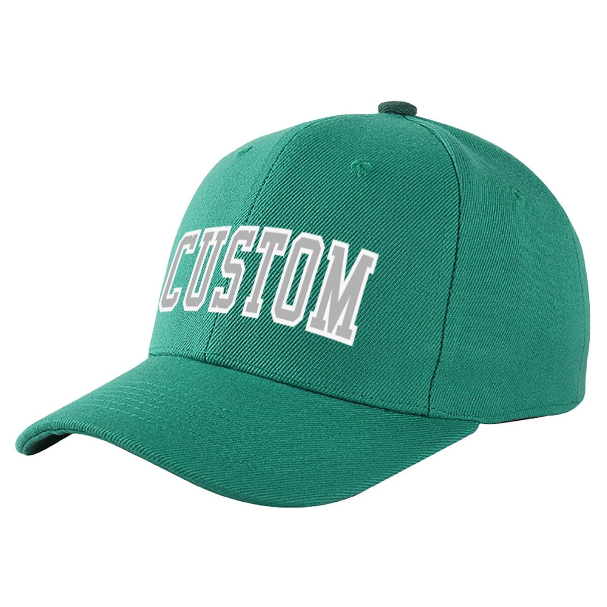 Custom Green Gray Baseball Cap Curved Eaves Hats Vintage Design for Men/Women/Youth