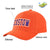 Custom Orange Royal Blue Baseball Cap Curved Eaves Hats Vintage Design for Men/Women/Youth