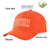 Custom Orange Orange Baseball Cap Curved Eaves Hats Vintage Design for Men/Women/Youth