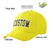 Custom Light Yellow Black Baseball Cap Curved Eaves Hats Vintage Design for Men/Women/Youth