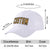 Custom White Old Gold Baseball Cap Curved Eaves Hats Vintage Design for Men/Women/Youth