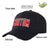 Custom Black Red Baseball Cap Curved Eaves Hats Vintage Design for Men/Women/Youth