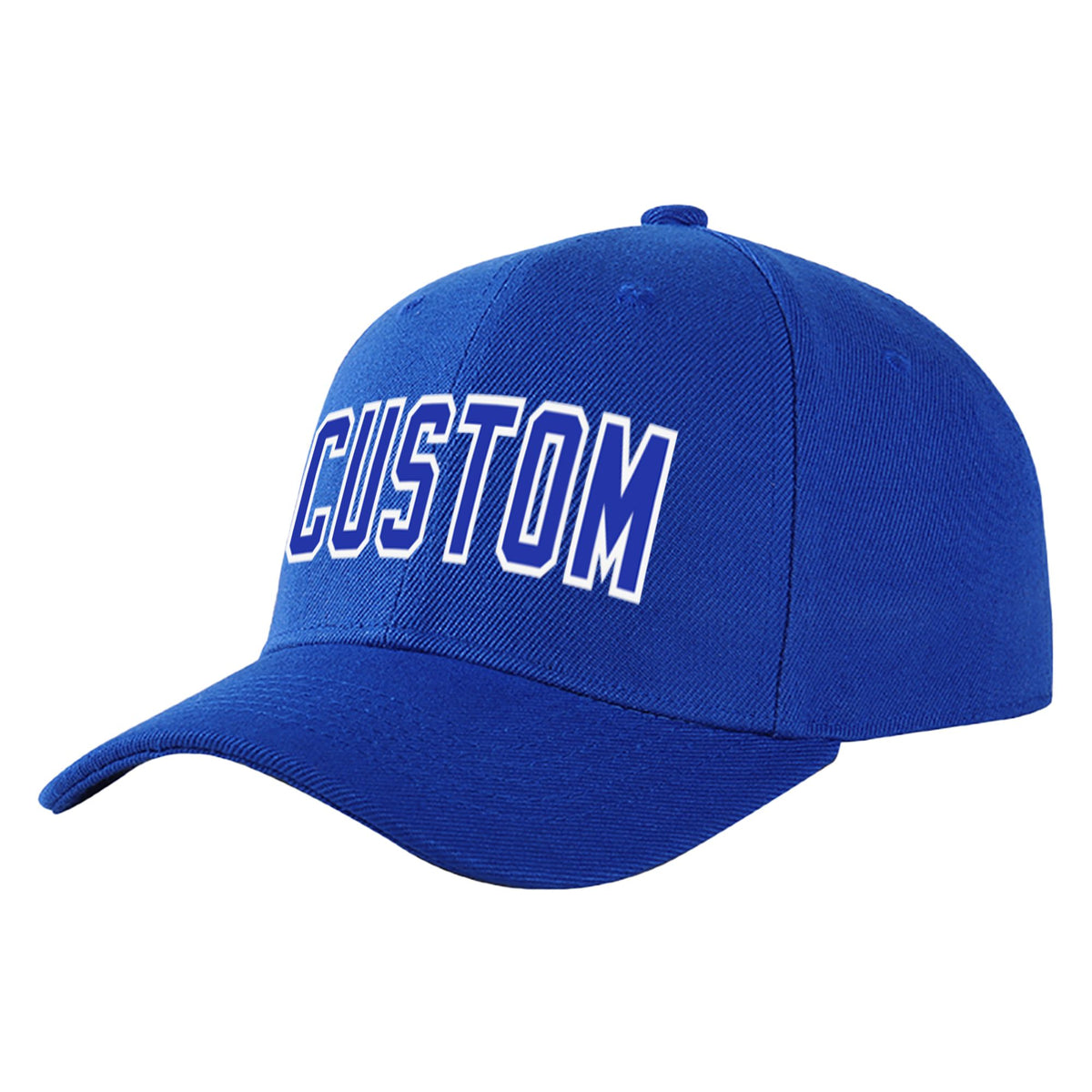 Custom Royal Blue Royal Blue Baseball Cap Curved Eaves Hats Vintage Design for Men/Women/Youth