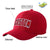 Custom Red Red Baseball Cap Curved Eaves Hats Vintage Design for Men/Women/Youth