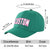 Custom Green White Baseball Cap Curved Eaves Hats Vintage Design for Men/Women/Youth