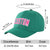 Custom Green Pink Baseball Cap Curved Eaves Hats Vintage Design for Men/Women/Youth