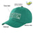 Custom Green Kelly Green Baseball Cap Curved Eaves Hats Vintage Design for Men/Women/Youth