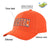 Custom Orange Orange Baseball Cap Curved Eaves Hats Vintage Design for Men/Women/Youth