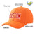 Custom Orange Red Baseball Cap Curved Eaves Hats Vintage Design for Men/Women/Youth