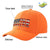 Custom Orange Usa Baseball Cap Curved Eaves Hats Vintage Design for Men/Women/Youth