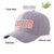 Custom Gray Red Baseball Cap Curved Eaves Hats Vintage Design for Men/Women/Youth