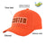 Custom Orange Navy Baseball Cap Curved Eaves Hats Vintage Design for Men/Women/Youth