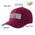 Custom Burgundy Black Baseball Cap Curved Eaves Hats Vintage Design for Men/Women/Youth