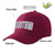 Custom Burgundy Navy Baseball Cap Curved Eaves Hats Vintage Design for Men/Women/Youth